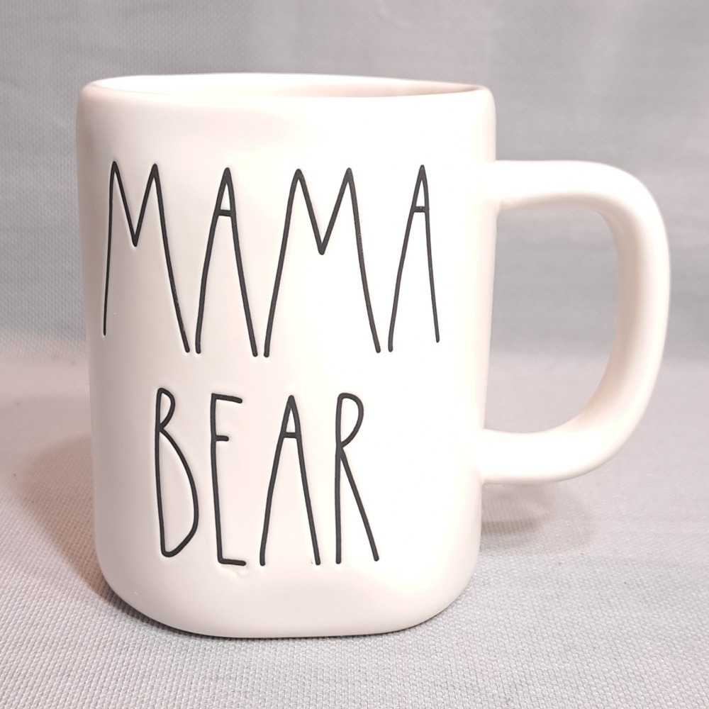 Rae Dunn by Magenta Coffee/Tea Mug Mama Bear White/Black Lettering